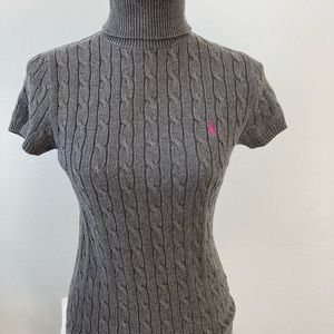 Ralph Lauren Sport short sleeved cable knit sweater size M